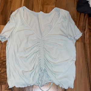 adjustable baby blue tighter top